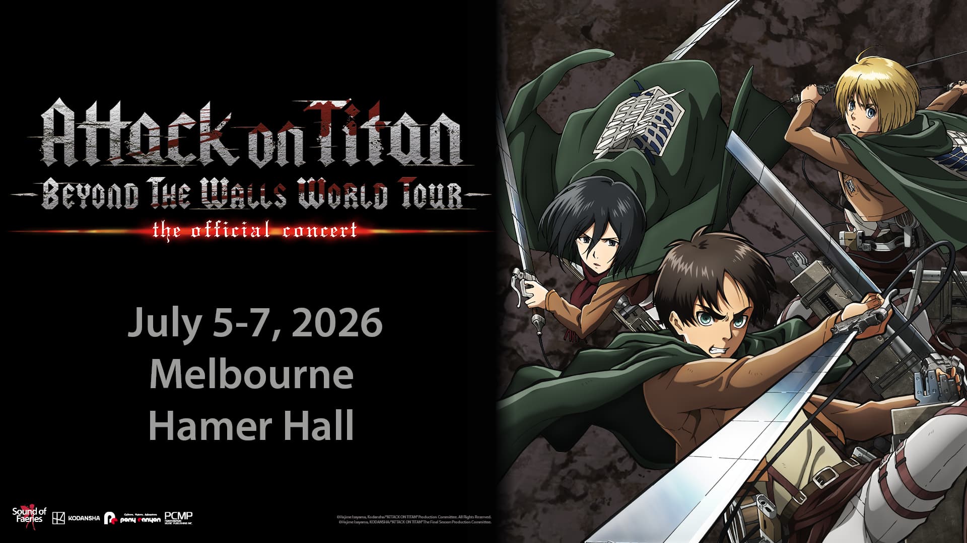 Attack on Titan Beyond the Walls World Tour horizontal key visual